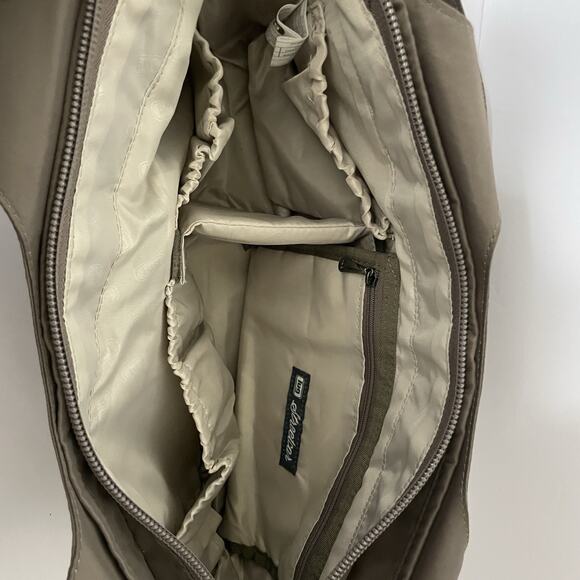 LUG Streetcar East/West Shoulder Crossbody Bag Purse in Gray Quilted Divider - Picture 9 of 13